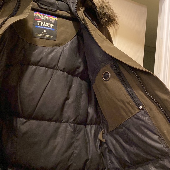 TNA Dark Olive Green Bancroft Parka Winter Ski Jacket - Picture 11 of 16